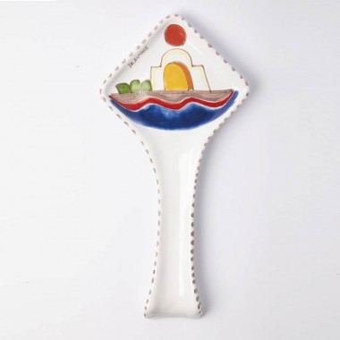 Spoon Rest Dammusi Ceramiche De Simone | Sicilian Handmade Pottery Spoon Rest Dammusi Ceramiche De Simone | Sicilian Handmade Pottery